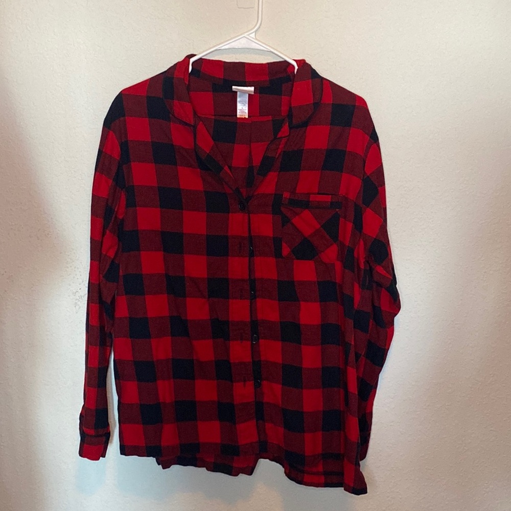 Red checkered pajama set from Target